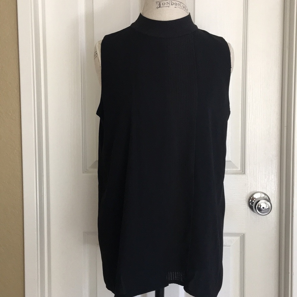 Black sleeveless top